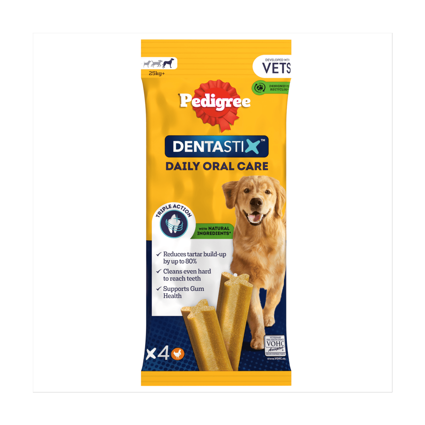 Pedigree Dentastix Daily Oral Care Large 25kg+ 4 Sticks 154g - UK Food & Drink - 5010394004688