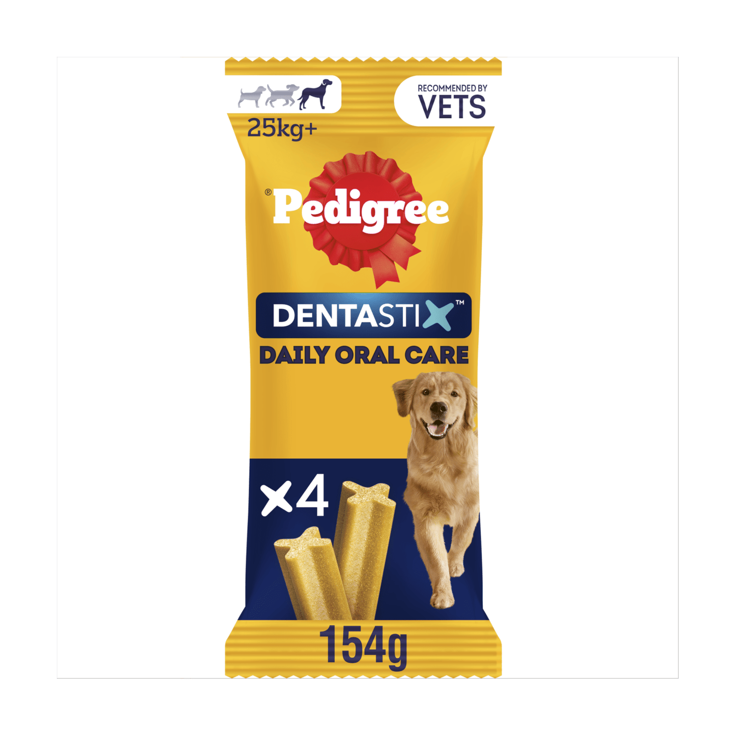 Pedigree Dentastix Daily Oral Care Large 25kg+ 4 Sticks 154g - UK Food & Drink - 5010394004688