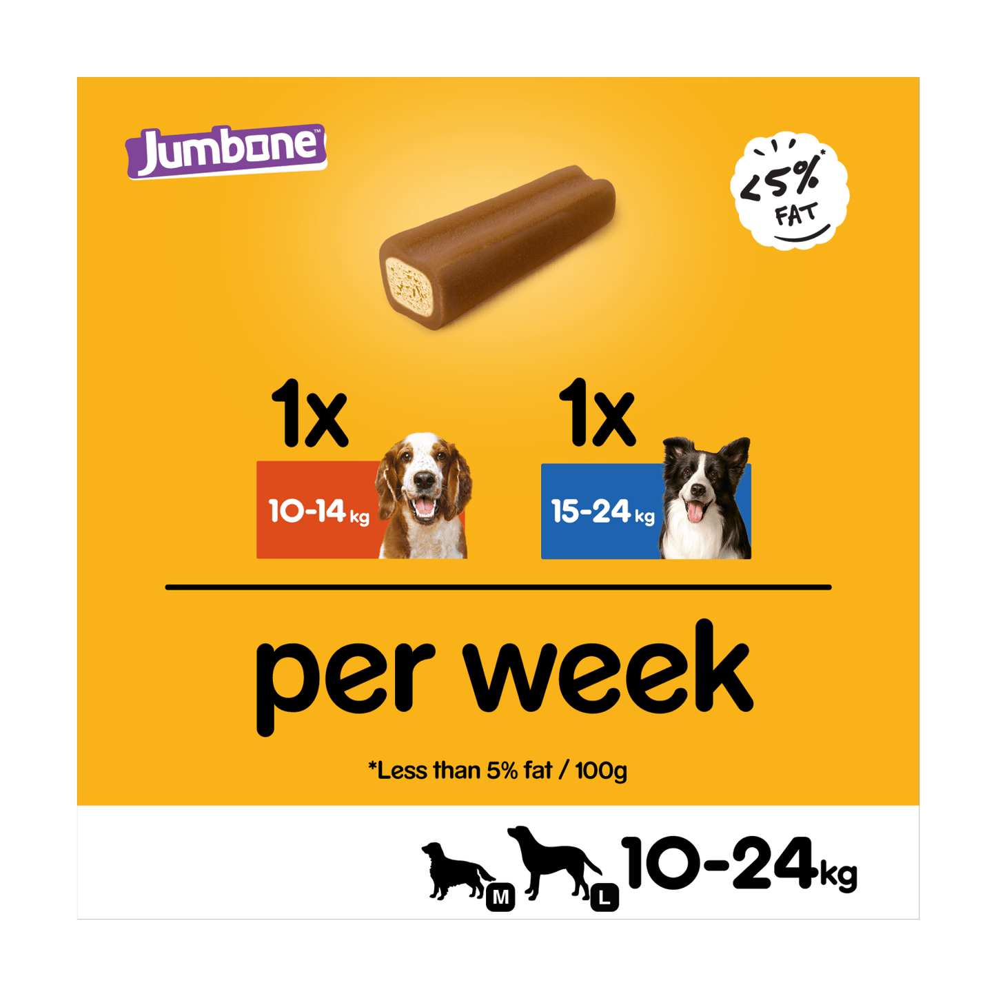 Pedigree Jumbone Adult Medium Dog Treat Chicken & Lamb 2 Chews 180g - UK Food & Drink - 5010394003780