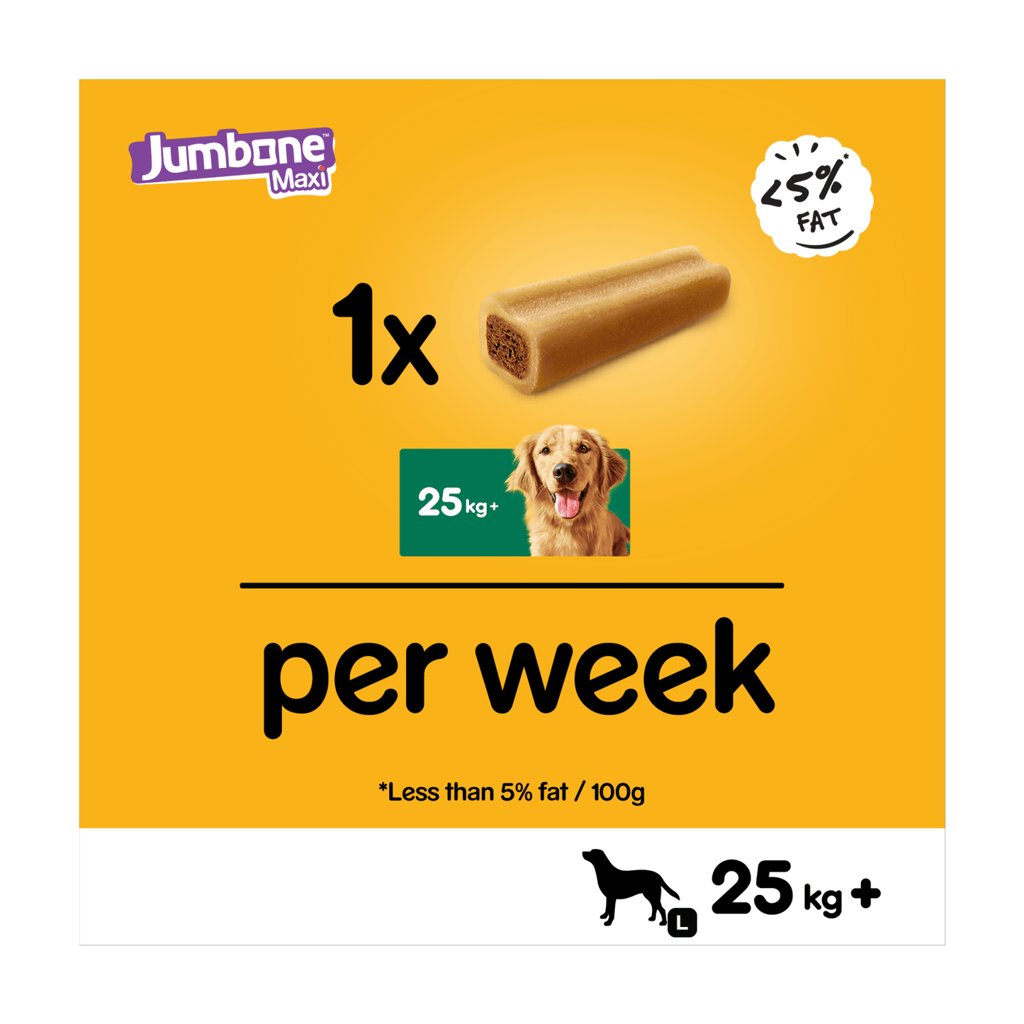 Pedigree Jumbone Maxi Adult Large Dog Treat Beef & Poultry 1 Chew 180g - UK Food & Drink - 5998749140727
