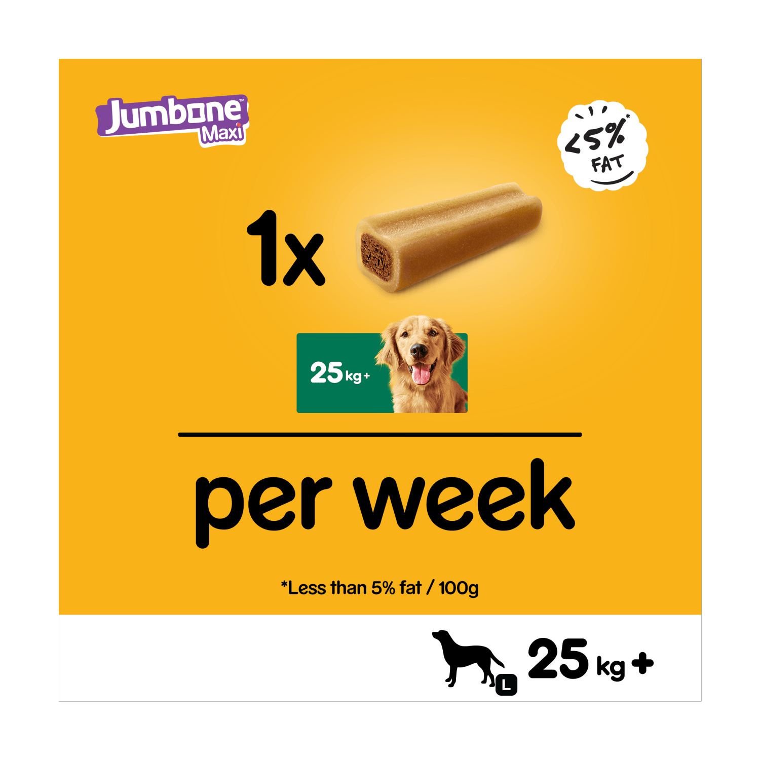 Pedigree Jumbone Maxi Adult Large Dog Treat Beef & Poultry 1 Chew 180g - UK Food & Drink - 5998749140727