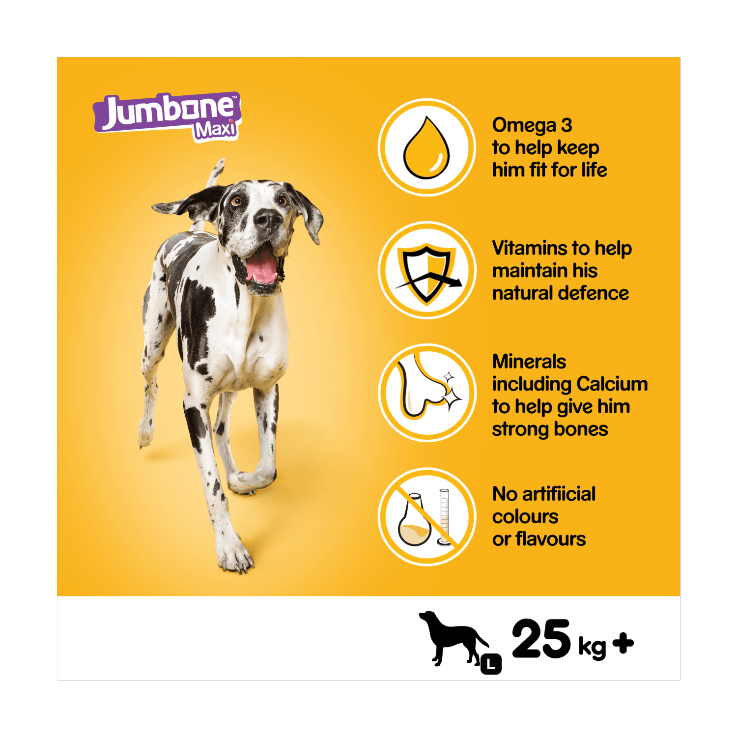 Pedigree Jumbone Maxi Adult Large Dog Treat Beef & Poultry 1 Chew 180g - UK Food & Drink - 5998749140727