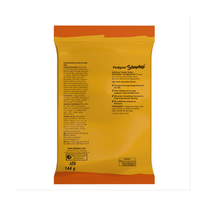 Pedigree Schmackos Adult Dog Treats Meaty Multi Mix 20 Strips 144g - UK Food & Drink - 5010394003537