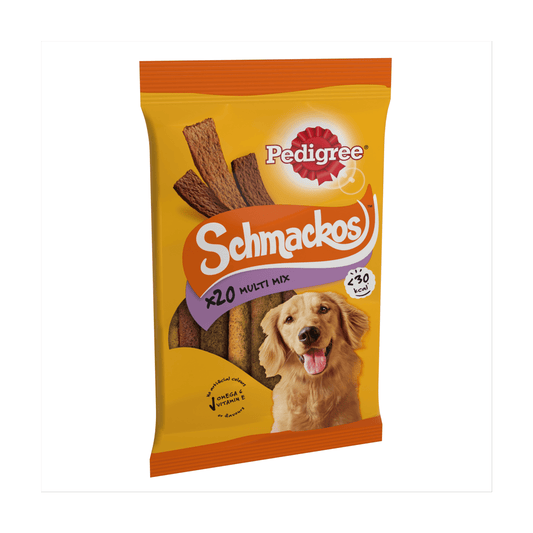 Pedigree Schmackos Adult Dog Treats Meaty Multi Mix 20 Strips 144g - UK Food & Drink - 5010394003537