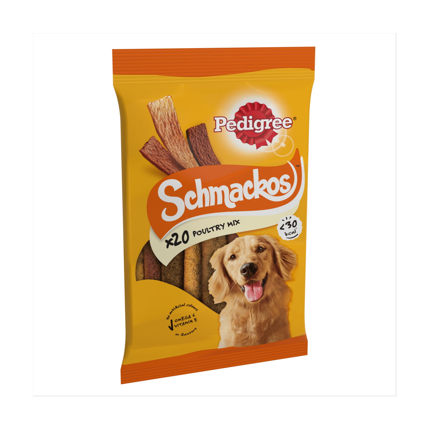 Pedigree Schmackos Adult Dog Treats Poultry Mix 20 Strips 144g - UK Food & Drink - 5010394003551