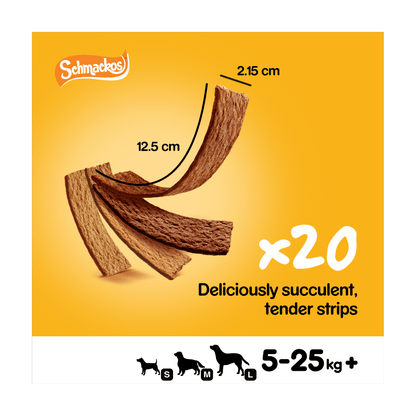 Pedigree Schmackos Adult Dog Treats Poultry Mix 20 Strips 144g - UK Food & Drink - 5010394003551