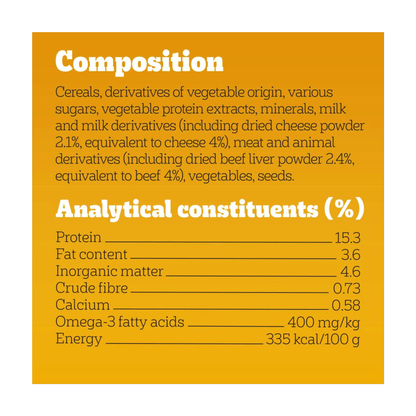 Pedigree Tasty Minis Adult Dog Treats Cheese & Beef Nibbles 140g - UK Food & Drink - 5998749125649