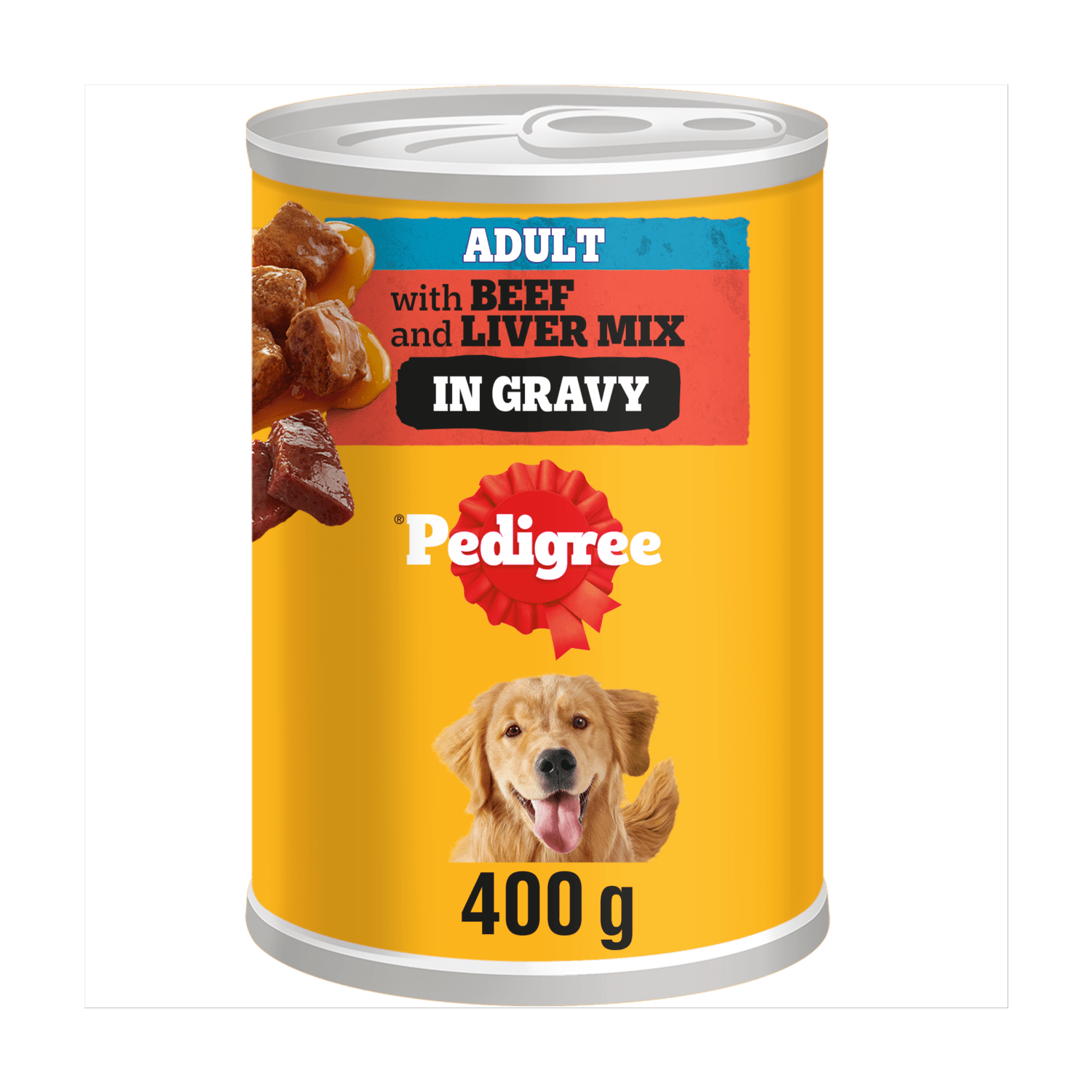 PEDIGREE¬Æ Adult Wet Dog Food Chunks in Gravy with Beef 400g Can - UK Food & Drink - 5000166032223