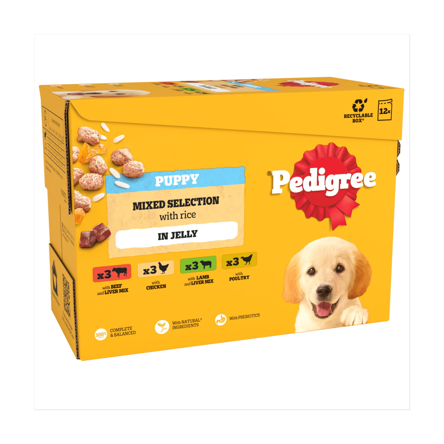 PEDIGREE¬Æ Junior Puppy Wet Dog Food Mixed Selection In Jelly 12x100g Pouch - UK Food & Drink - 3065890123915