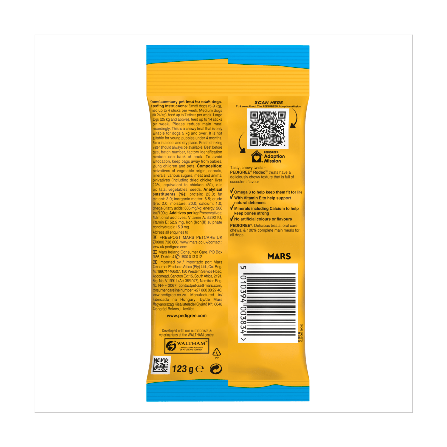 PEDIGREE¬Æ RODEO‚Ñ¢ Adult Dog Treats Chicken 7 Sticks 123g - UK Food & Drink - 5010394003834