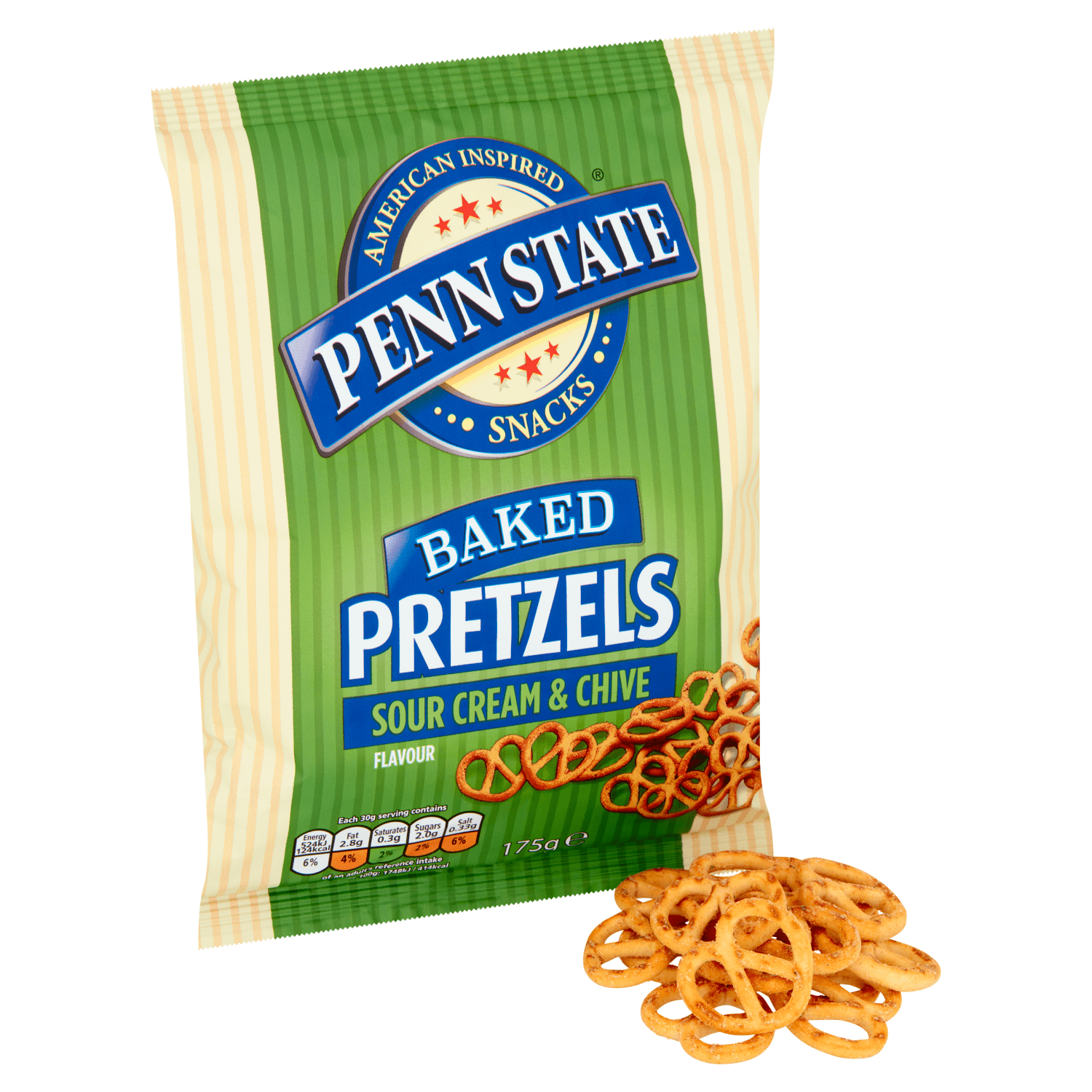 Penn State Baked Pretzels Sour Cream & Chive Flavour 175g - UK Food & Drink - 5032439100179