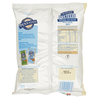 Penn State Sea Salted Sharing Pretzels 175g - UK Food & Drink - 5032439100070