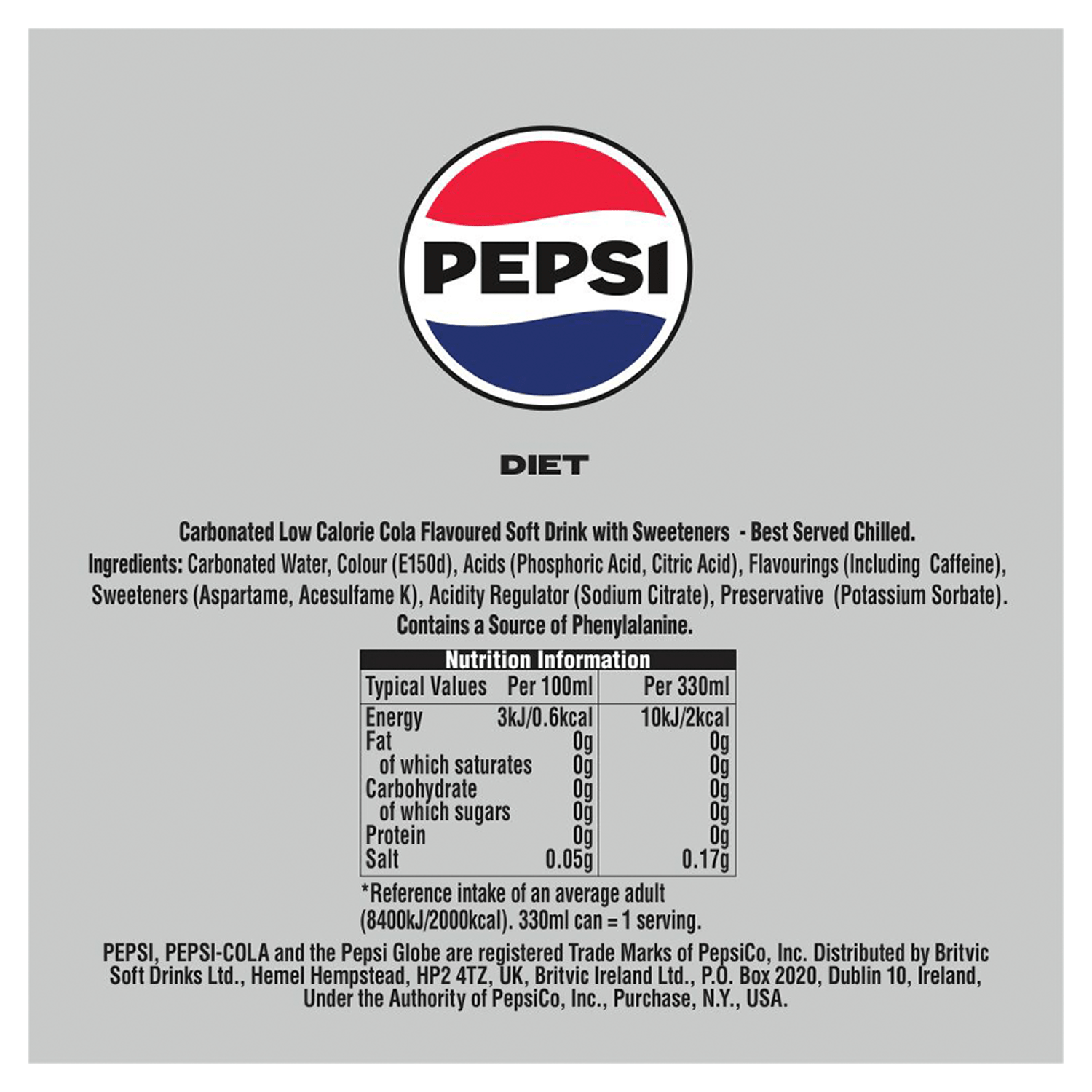 Pepsi Diet 1.25Liters - UK Food & Drink - 4060800302014