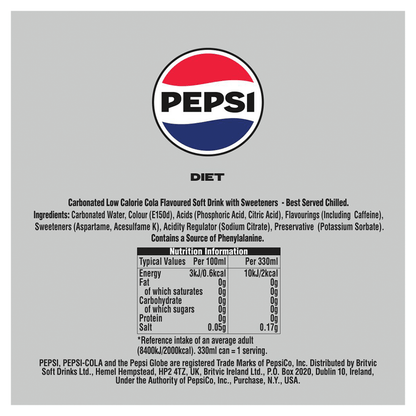 Pepsi Diet 330ml - UK Food & Drink - 4062139015078