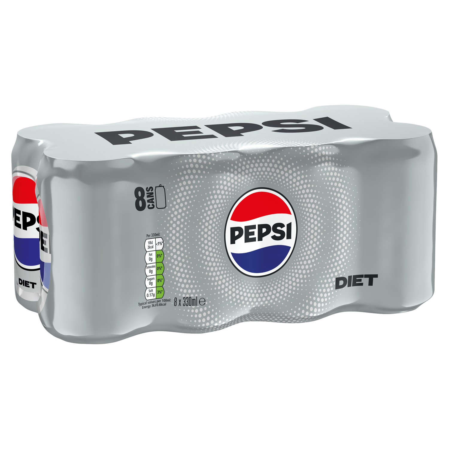 Pepsi Diet 8 x 330ml - UK Food & Drink - 4060800134578