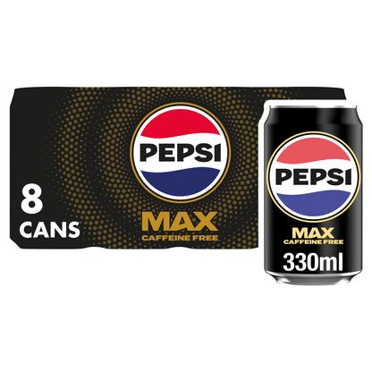 Pepsi Max Caffeine Free 8 x 330ml - UK Food & Drink - 4060800304827