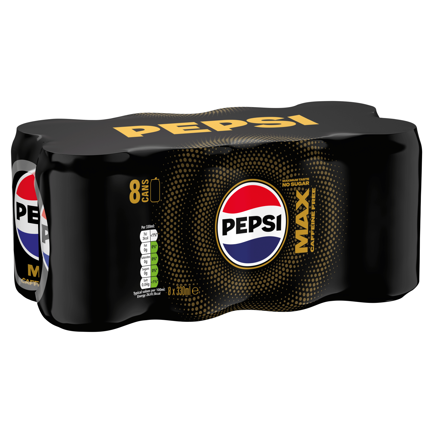 Pepsi Max Caffeine Free 8 x 330ml - UK Food & Drink - 4060800304827