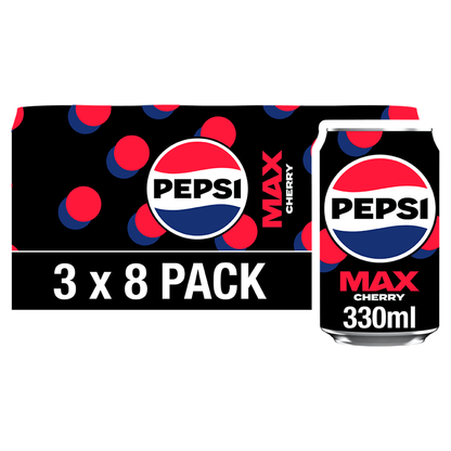 Pepsi Max Cherry 8 x 330ml - UK Food & Drink - 4060800170064
