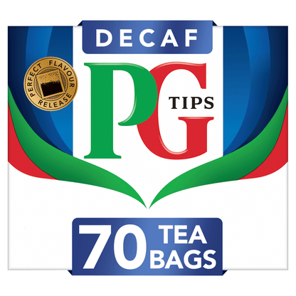 PG Tips 70 Decaf Tea Bags 203g - UK Food & Drink - 8720608036783