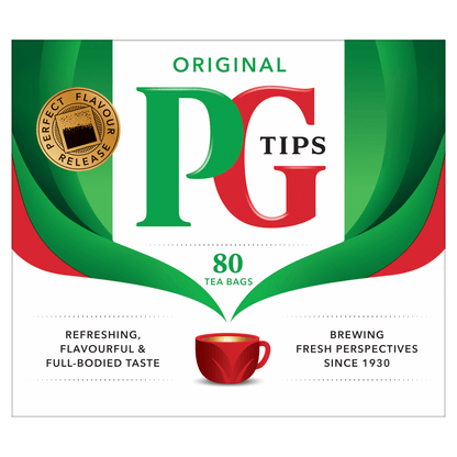 PG Tips 80 Original Tea Bags 232g - UK Food & Drink - 8720608036707