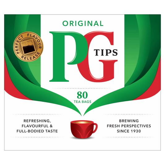PG Tips 80 Original Tea Bags 232g - UK Food & Drink - 8720608036707
