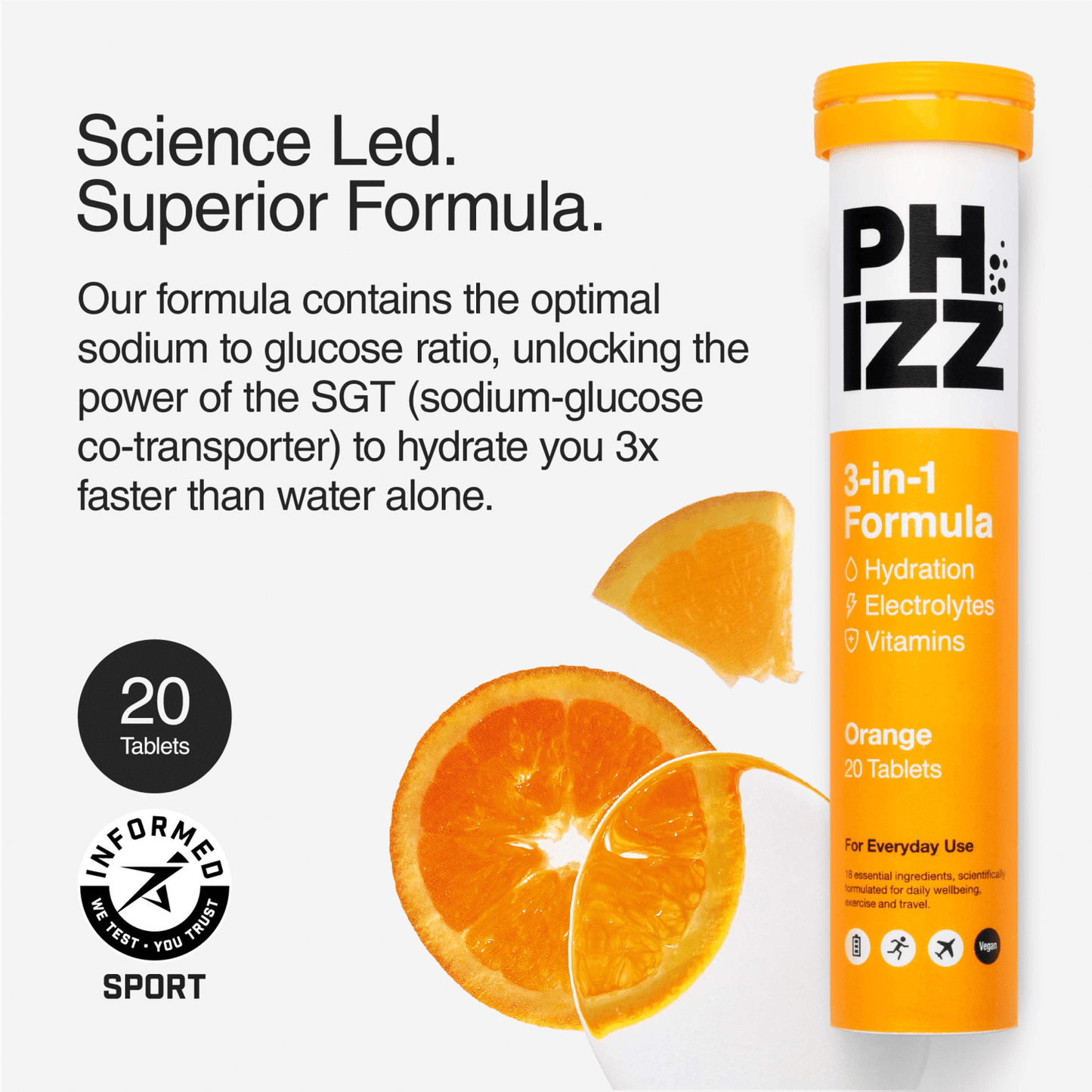 PHIZZ Orange 20 Tablets 89g - UK Food & Drink - 5060447850007