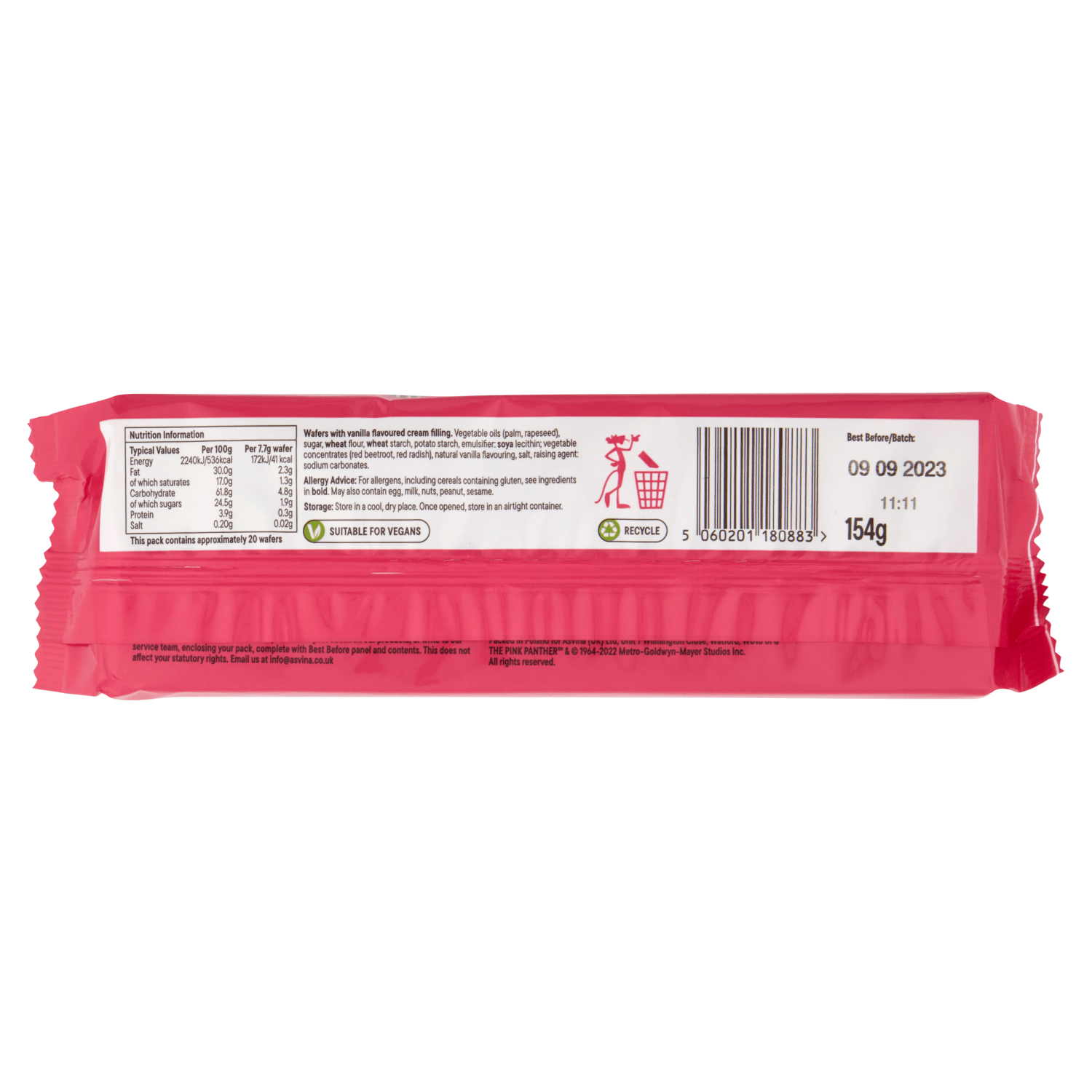 Pink Panther Wafers 154g - UK Food & Drink - 5060201180883