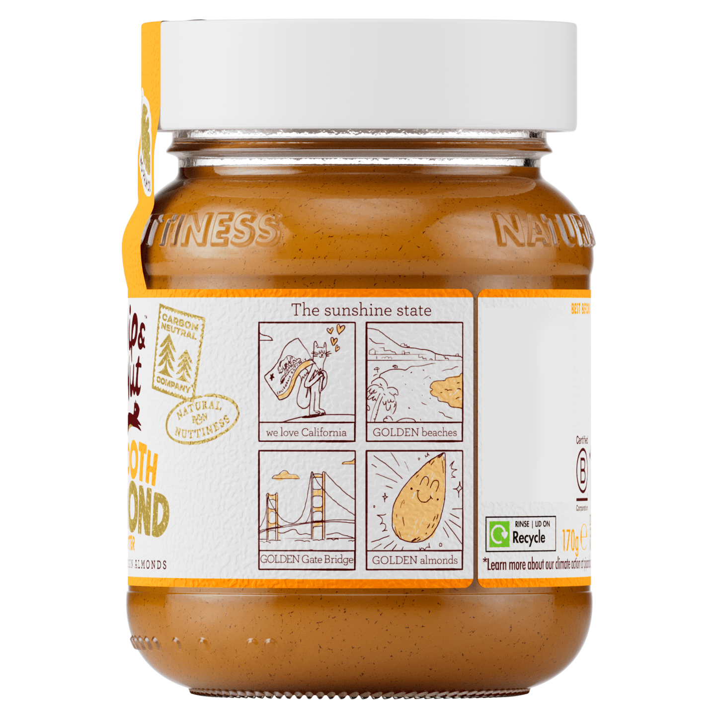 Pip & Nut Smooth Almond Butter 170g - UK Food & Drink - 5060367181281