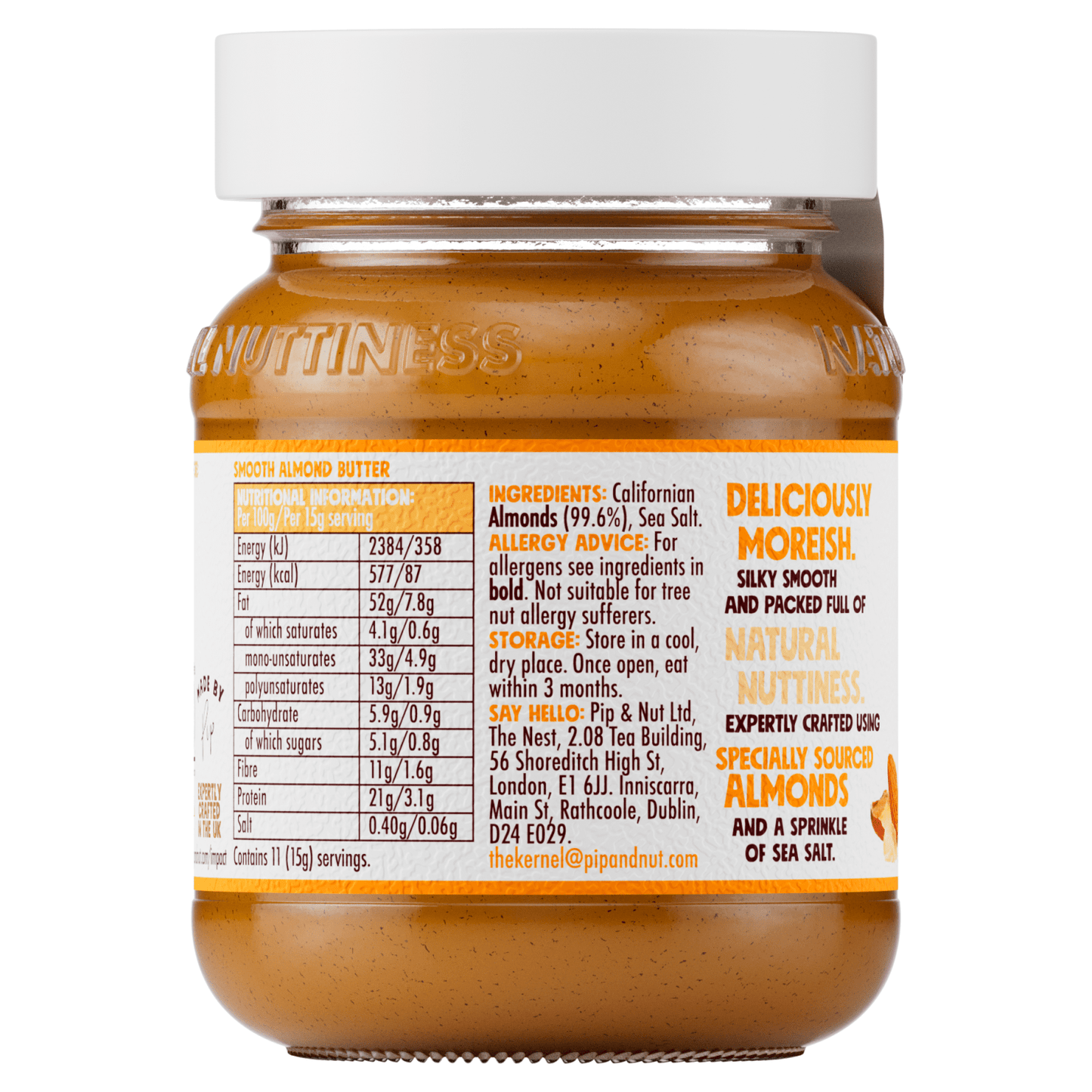 Pip & Nut Smooth Almond Butter 170g - UK Food & Drink - 5060367181281
