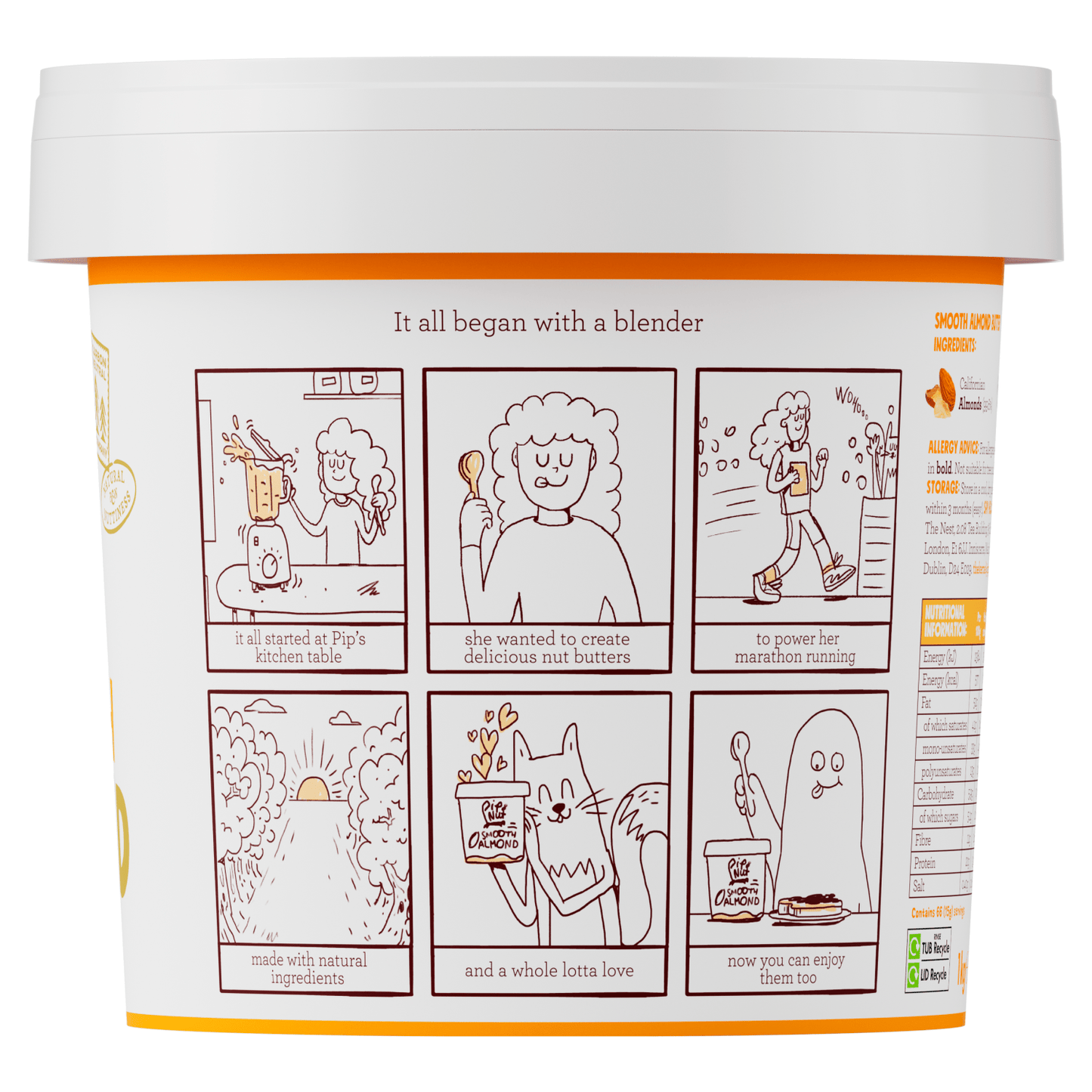 Pip & Nut Smooth Almond Butter 1kg - UK Food & Drink - 5060367180390