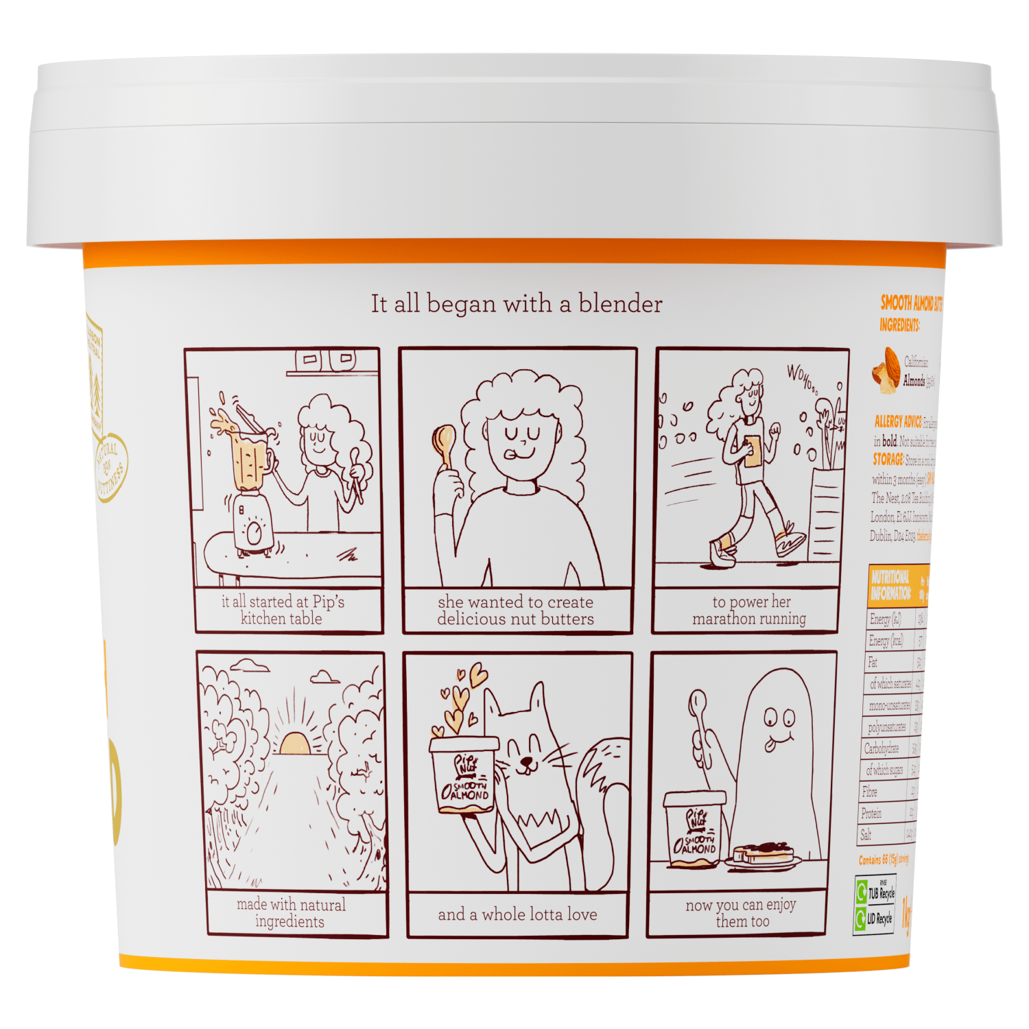 Pip & Nut Smooth Almond Butter 1kg - UK Food & Drink - 5060367180390