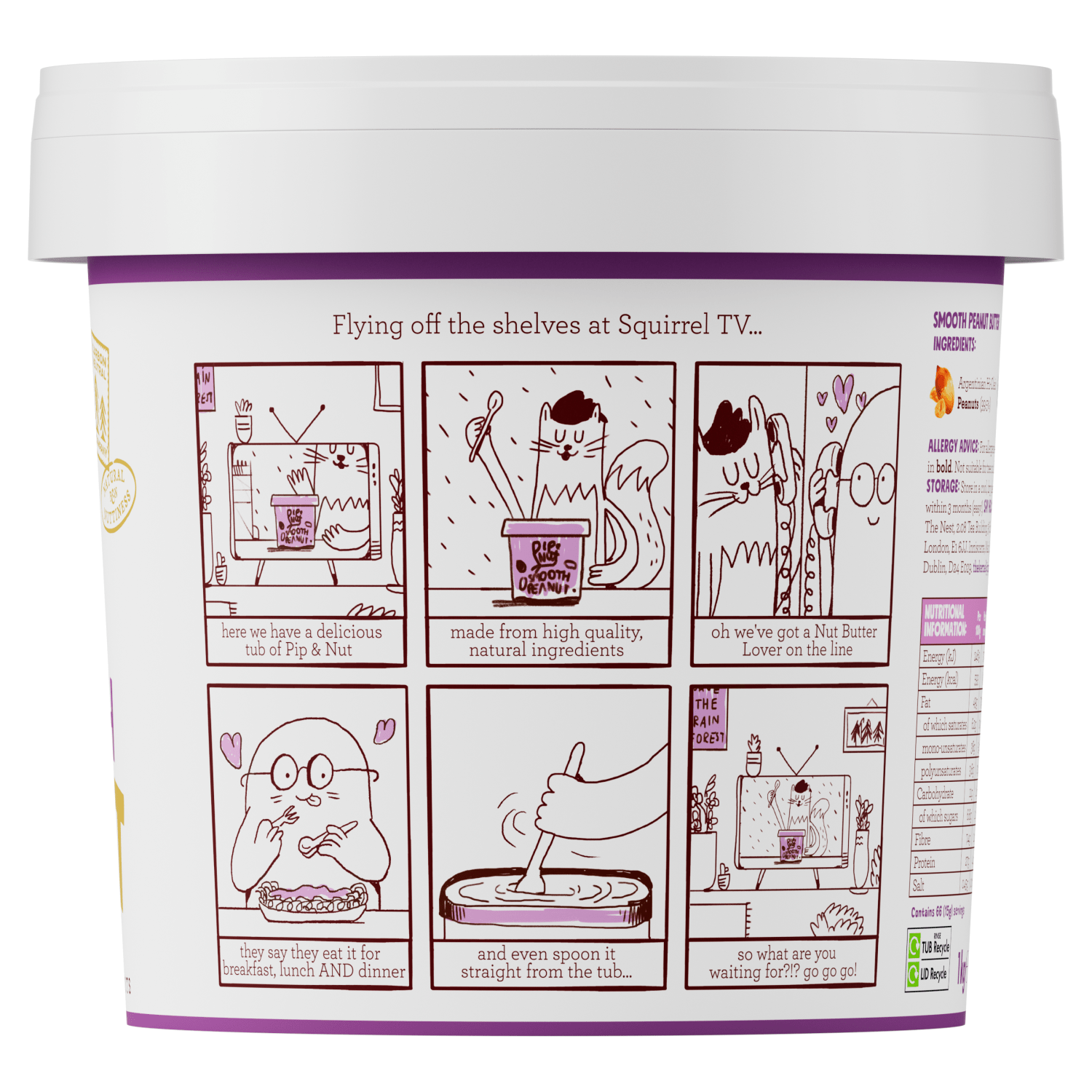 Pip & Nut Smooth Peanut Butter 1kg - UK Food & Drink - 5060367180383