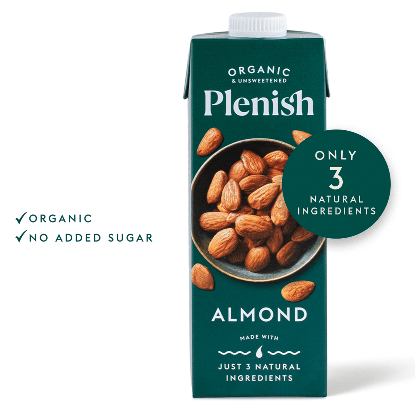 Plenish Organic Almond 1L - UK Food & Drink - 5060362071594