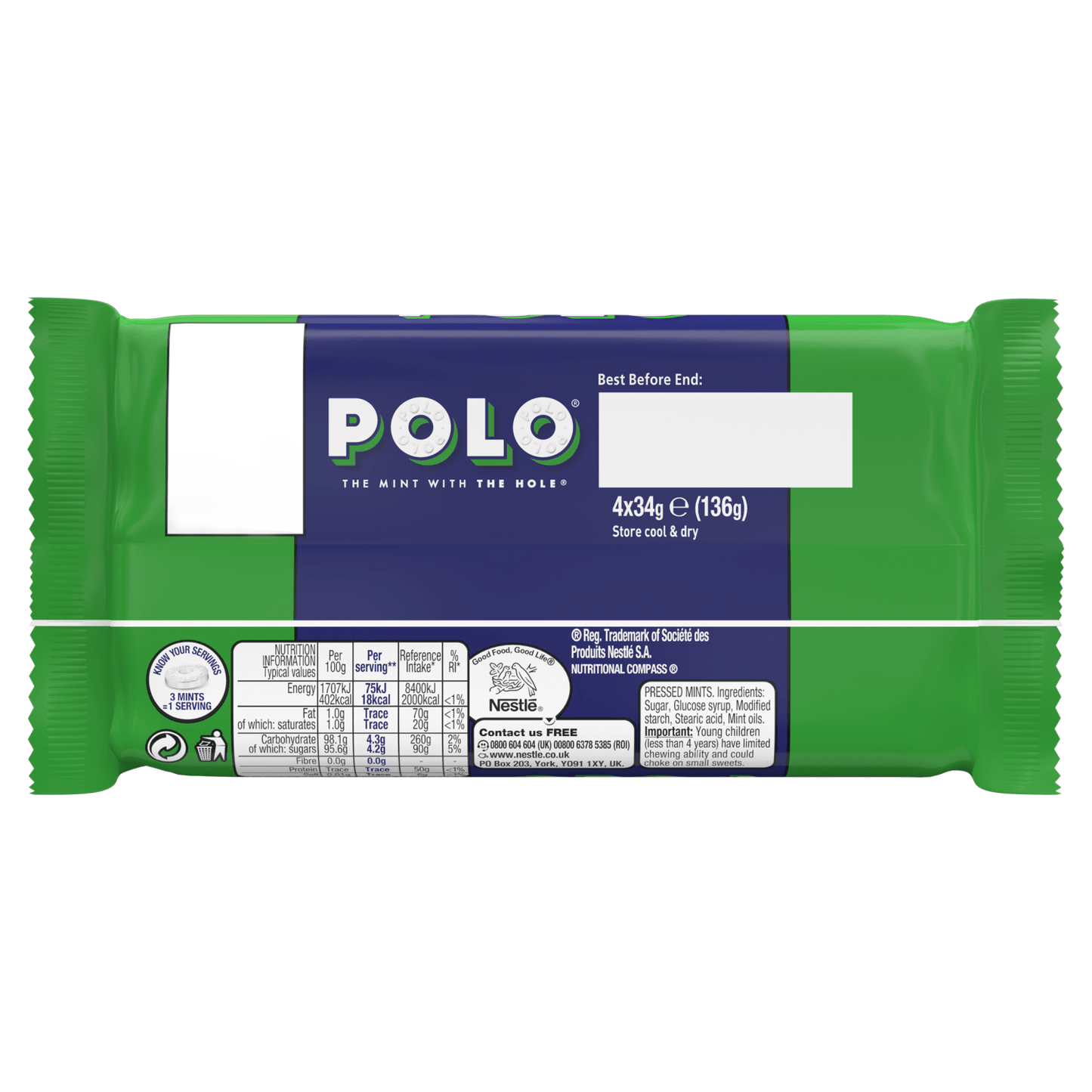 Polo Original Mints 4 x 34g (136g) - UK Food & Drink - 7613035194168