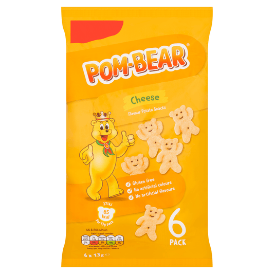 Pom - Bear Cheese Flavour Potato Snacks 6 x 13g - UK Food & Drink - 5000237204795