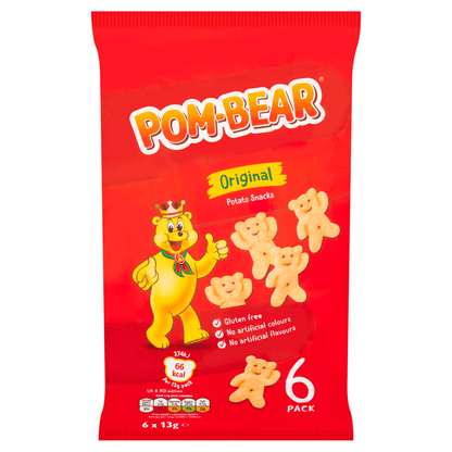 Pom - Bear Original Potato Snacks 6 x 13g - UK Food & Drink - 5000237130612