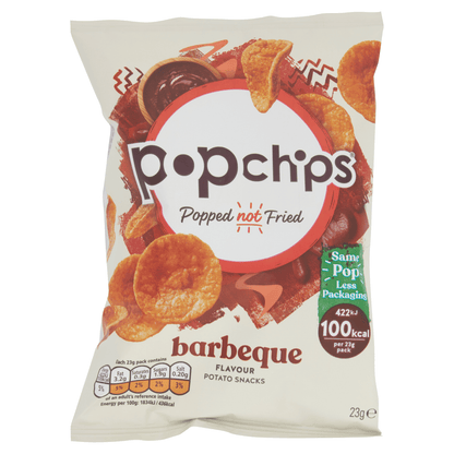 Popchips Barbeque Flavour Potato Snacks 23g - UK Food & Drink - 5060292302201