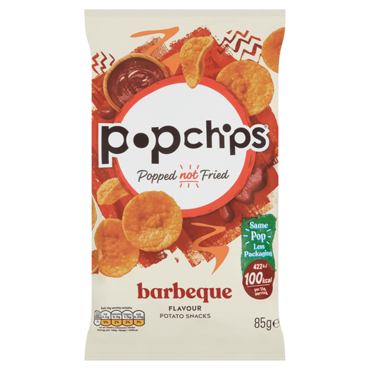 Popchips Barbeque Flavour Potato Snacks 85g - UK Food & Drink - 5060292308203