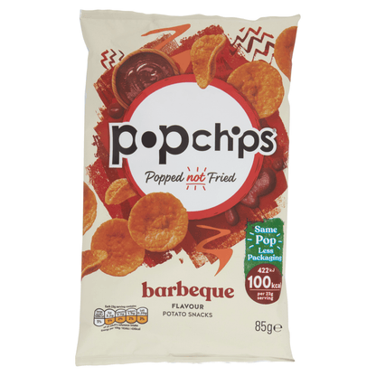 Popchips Barbeque Flavour Potato Snacks 85g - UK Food & Drink - 5060292308203