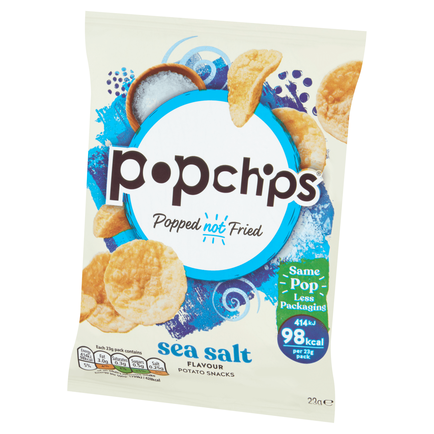 Popchips Sea Salt Flavour Potato Snacks 23g - UK Food & Drink - 5060292302102