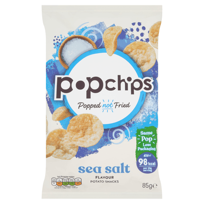 Popchips Sea Salt Flavour Potato Snacks 85g - UK Food & Drink - 5060292308104