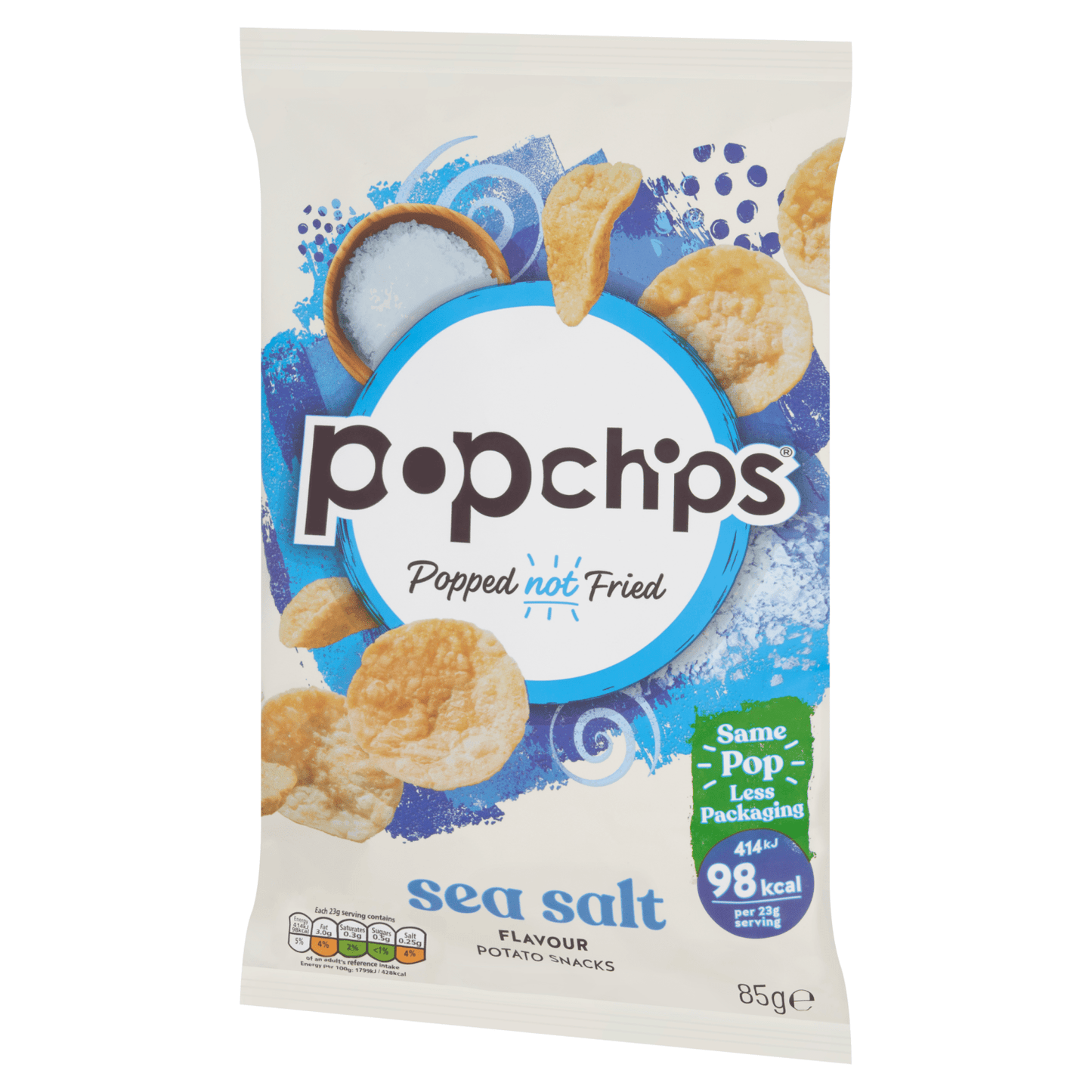 Popchips Sea Salt Flavour Potato Snacks 85g - UK Food & Drink - 5060292308104