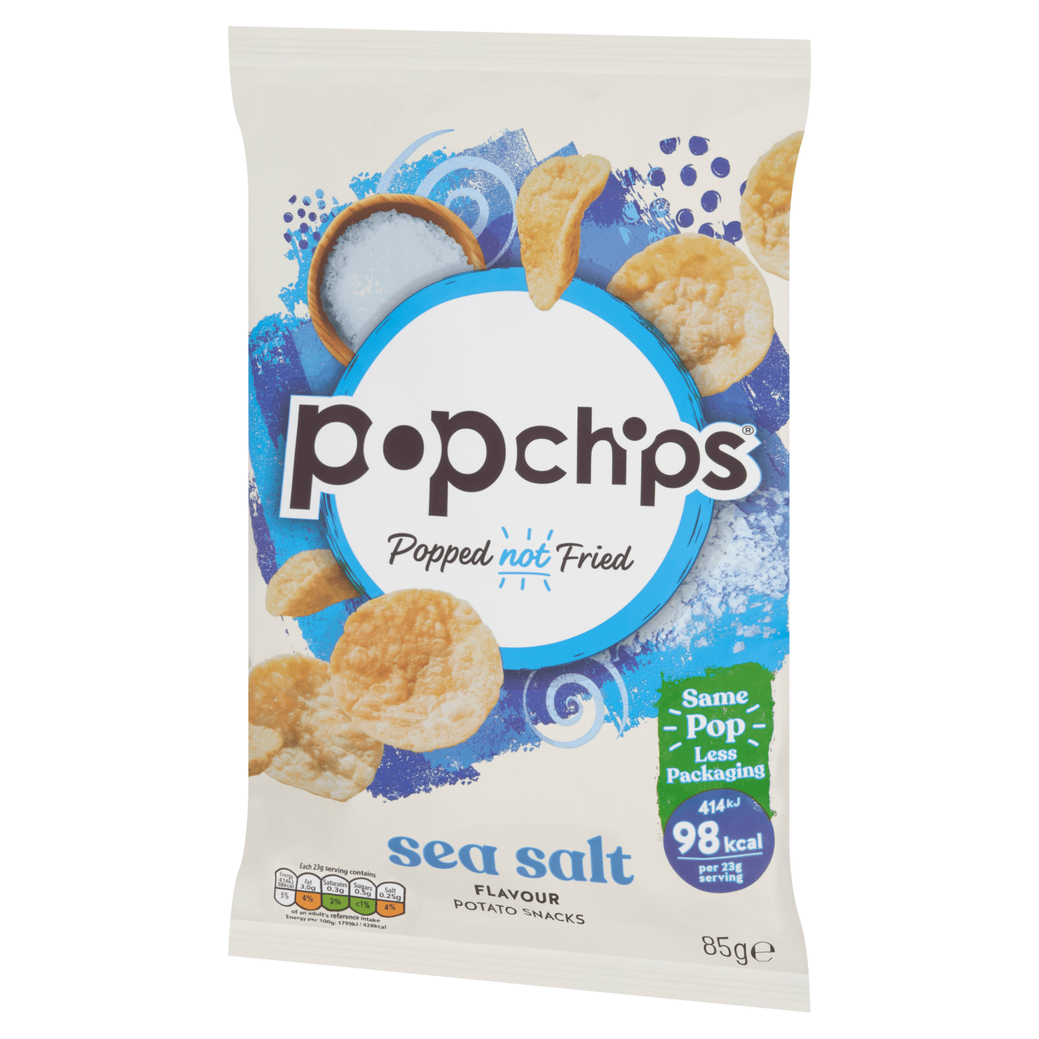 Popchips Sea Salt Flavour Potato Snacks 85g - UK Food & Drink - 5060292308104