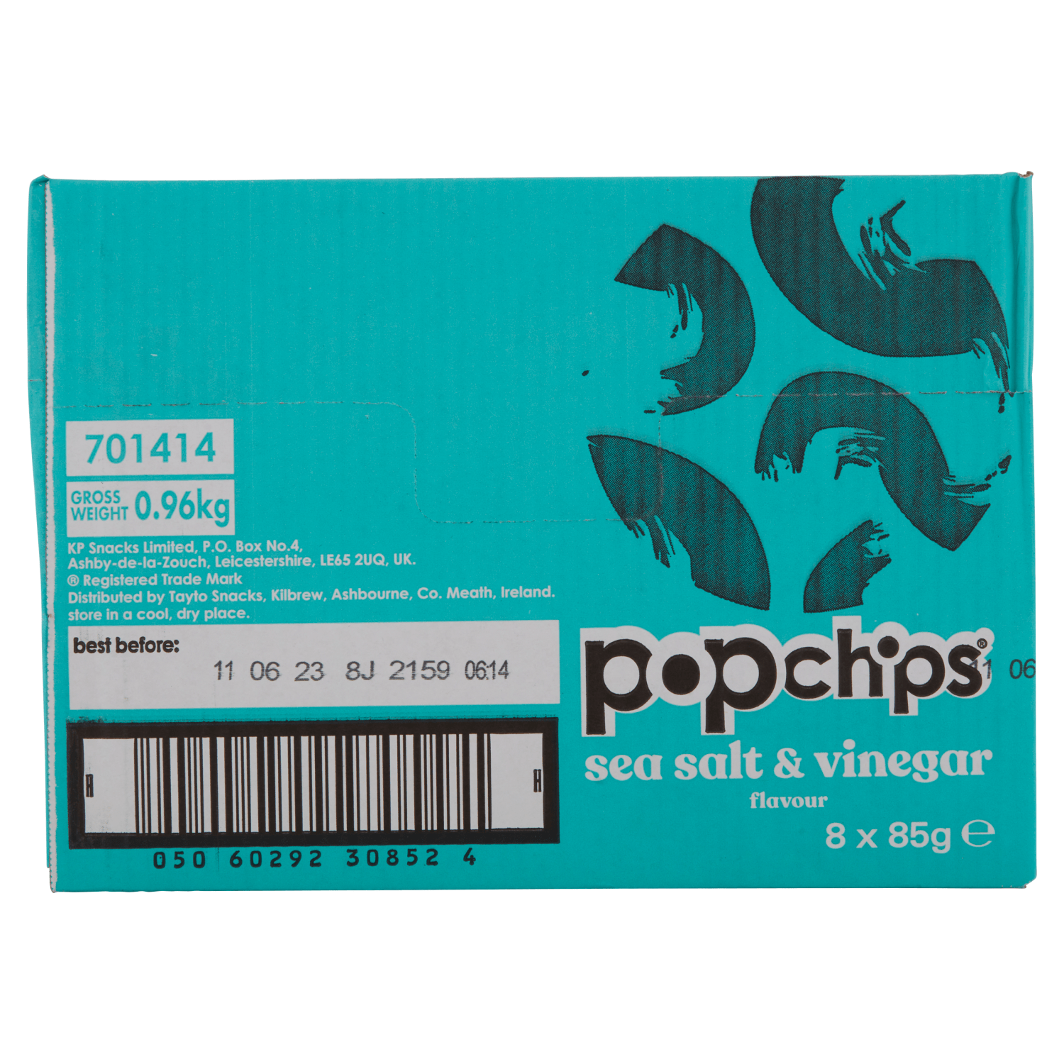 Popchips Sea Salt & Vinegar Flavour Potato Snacks 85g - UK Food & Drink - 5060292308500