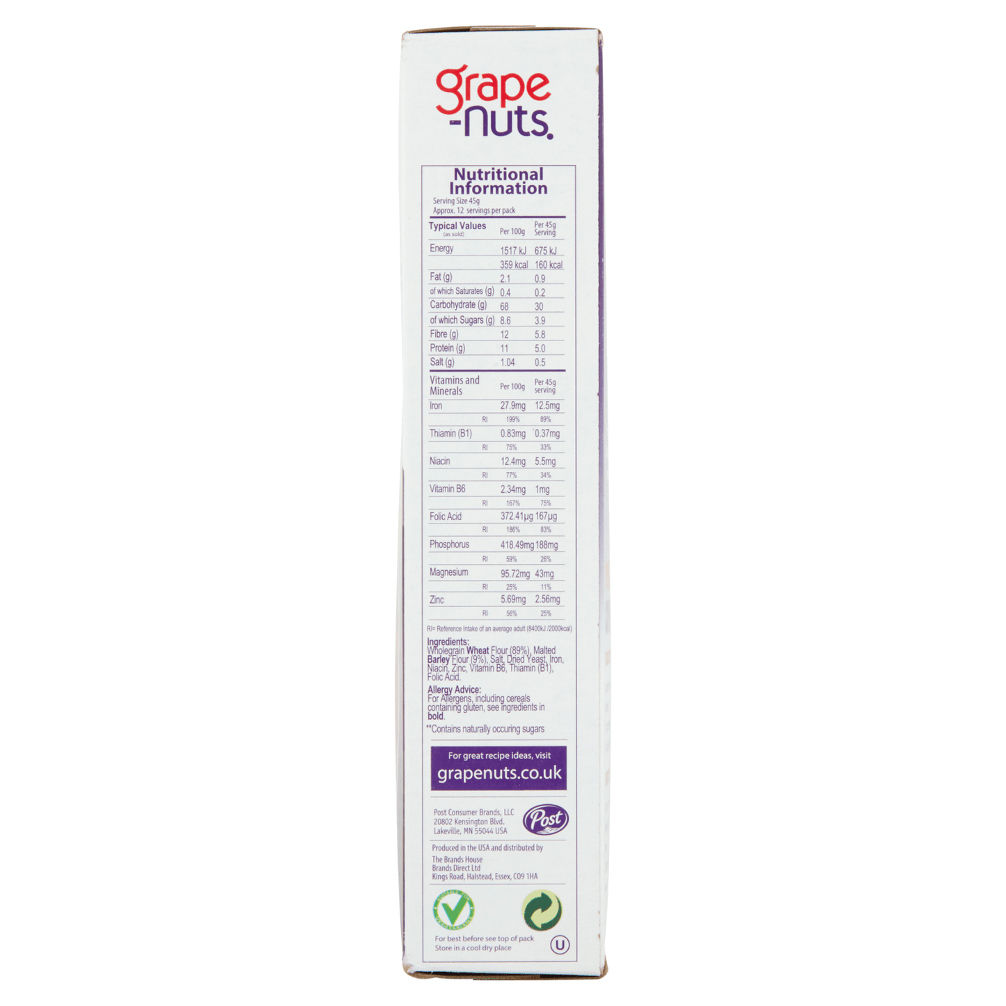 Post The Original Grape - Nuts 580g - UK Food & Drink - 884912005502