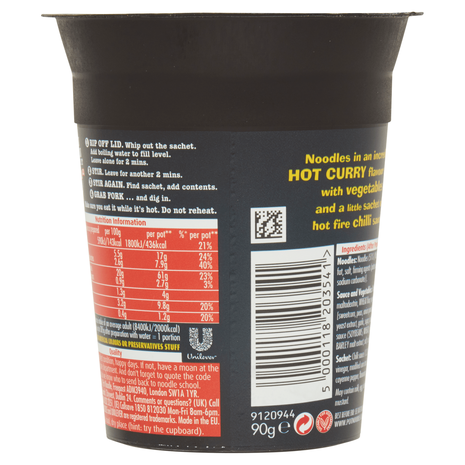 Pot Noodle Bombay Bad Boy Flavour 90g - UK Food & Drink - 5000118203541