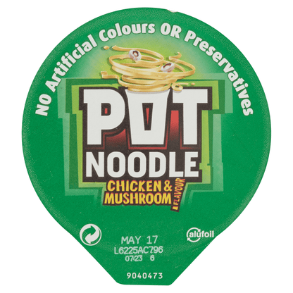 Pot Noodle Chicken & Mushroom Flavour 90g - UK Food & Drink - 5000118203503