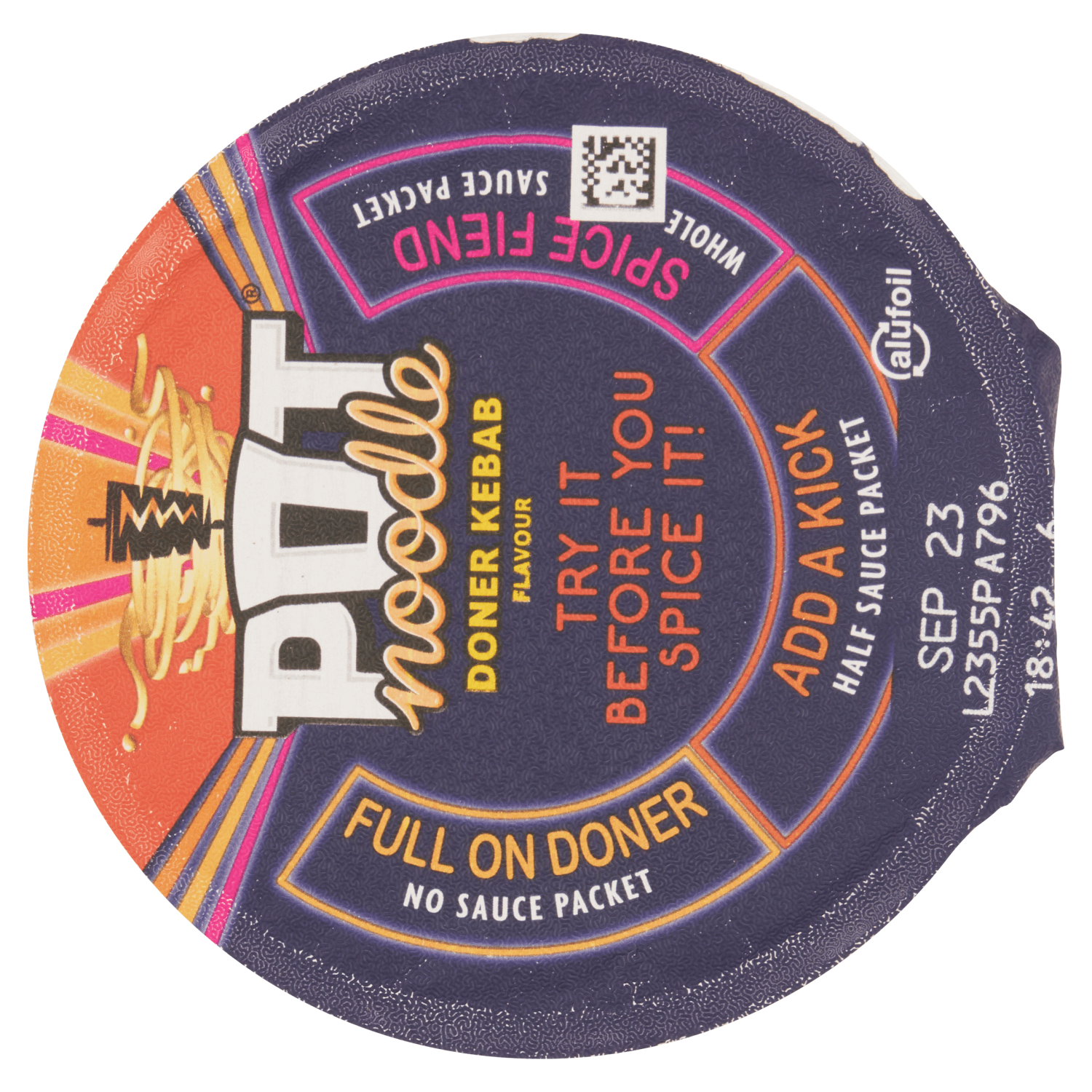 Pot Noodle Doner Kebab Vegetarian Standard Pot Quick to Make Noodles 90g - UK Food & Drink - 8720182443878