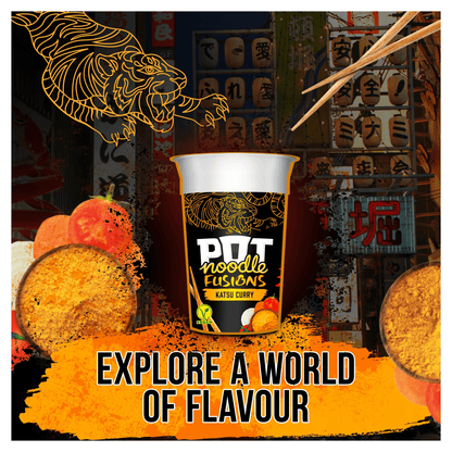 Pot Noodle Fusions Instant Snack Katsu Curry 100 g - UK Food & Drink - 8720182064400
