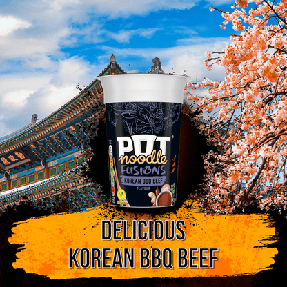 Pot Noodle Fusions Instant Snack Korean BBQ Beef 100 g - UK Food & Drink - 8720182823397